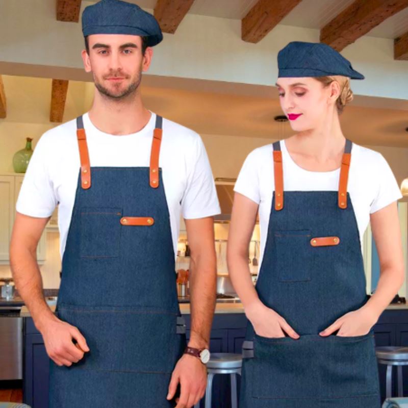 Denim Tab&Toque™| toque et tablier de cuisine en Jean's Teen en Toque