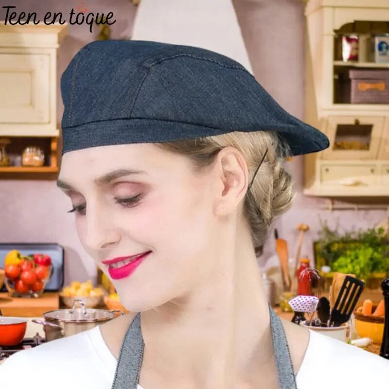 Denim Tab&Toque™| toque et tablier de cuisine en Jean's Teen en Toque