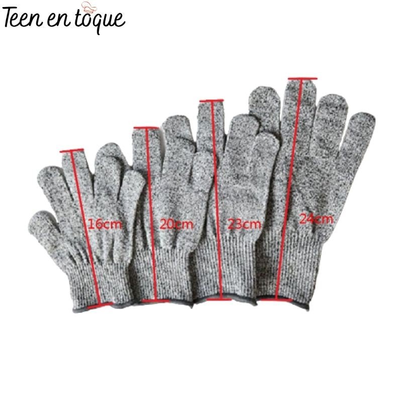 Gants Magiques anti-coupures (Niveau 5)|MagicGloves™ | Cuisine | Jardinage | Bricolage Teen en Toque