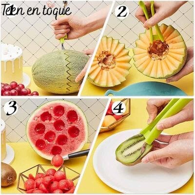 SculptoScoop™ | kit de sculpture de fruits 4 en 1 Teen en Toque